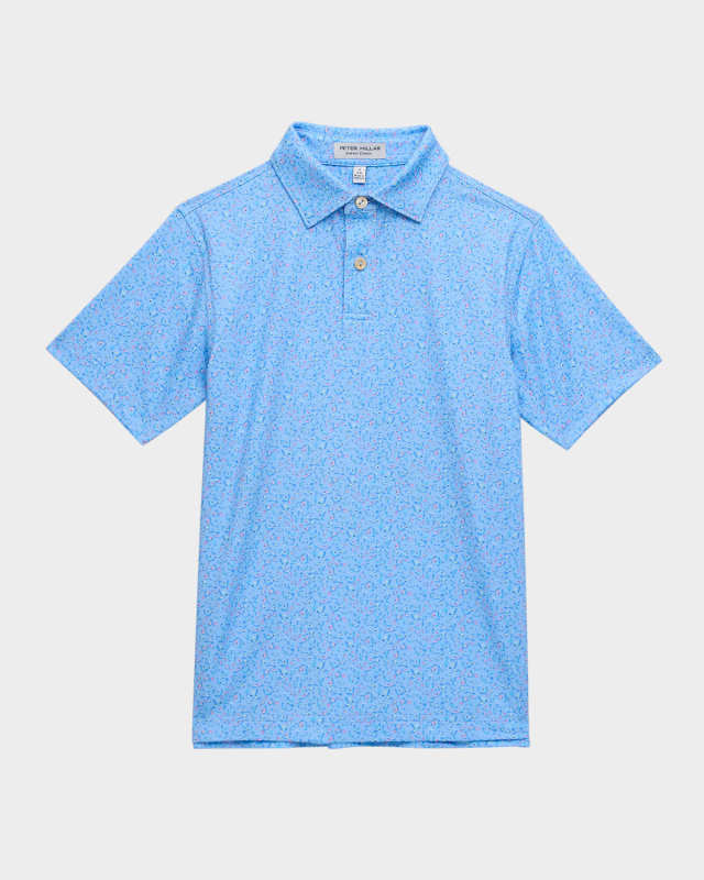Boy's Macaw Performance Jersey Polo Shirt, Size XS-X